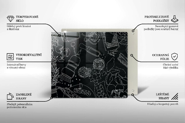 Sklenená doska na krájanie Kuchynské doplnky