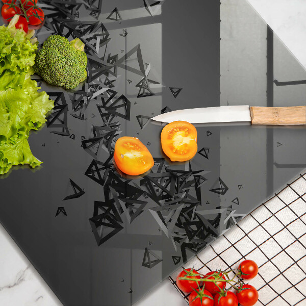 Sklenená doska na krájanie Abstraktné 3D tvary