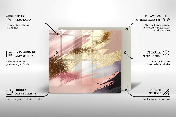 Kuchynská doska zo skla Pastelové škvrny