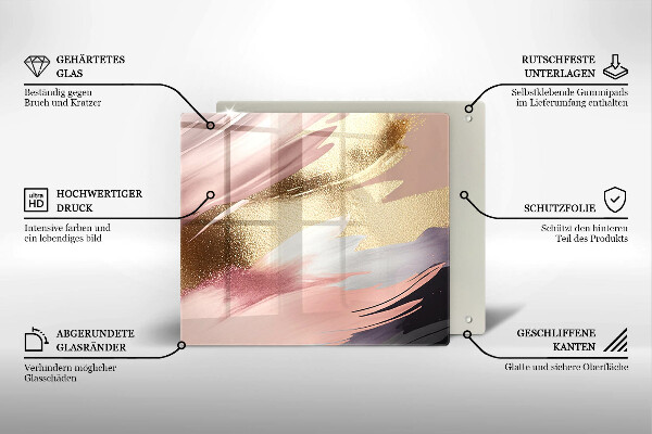 Kuchynská doska zo skla Pastelové škvrny