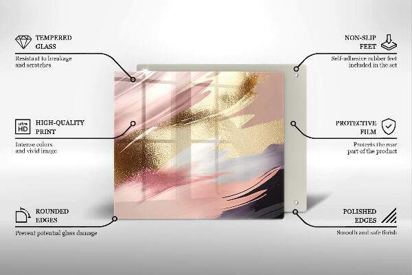 Kuchynská doska zo skla Pastelové škvrny