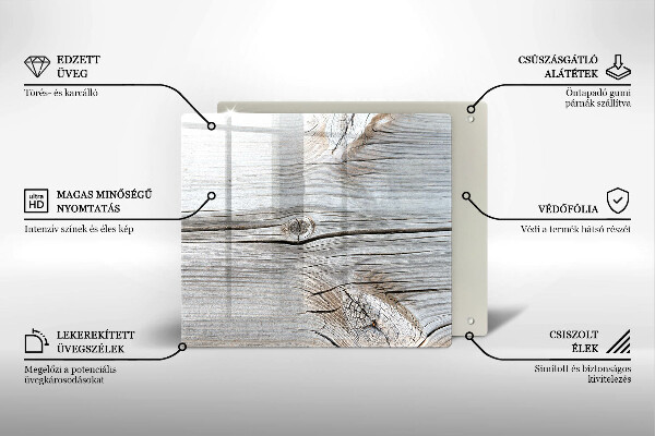 Kuchynská doska zo skla Svetlá štruktúra dreva