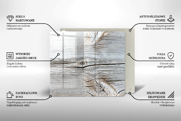 Kuchynská doska zo skla Svetlá štruktúra dreva