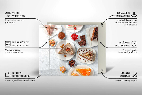 Kuchynská doska zo skla Sladkosť koláča