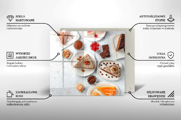 Kuchynská doska zo skla Sladkosť koláča