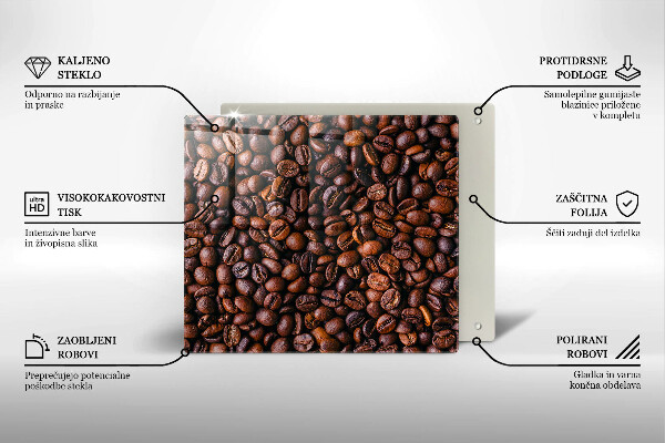 Kuchynská doska zo skla Kávové zrná