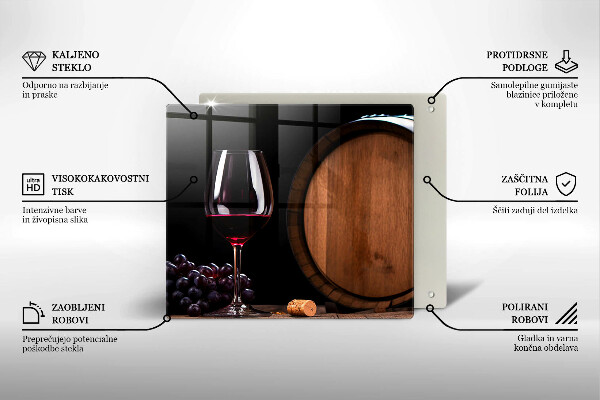 Kuchynská doska zo skla Sudový pohár na víno