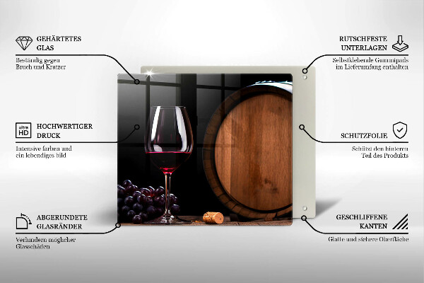 Kuchynská doska zo skla Sudový pohár na víno