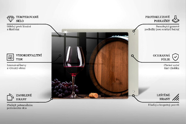 Kuchynská doska zo skla Sudový pohár na víno