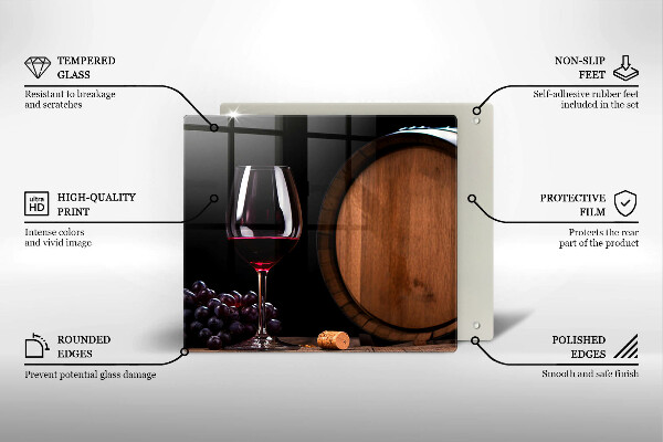 Kuchynská doska zo skla Sudový pohár na víno