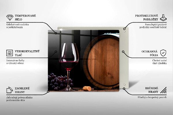 Kuchynská doska zo skla Sudový pohár na víno