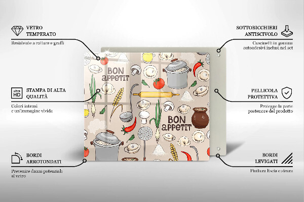 Kuchynská doska zo skla Kuchyňa ilustrácie