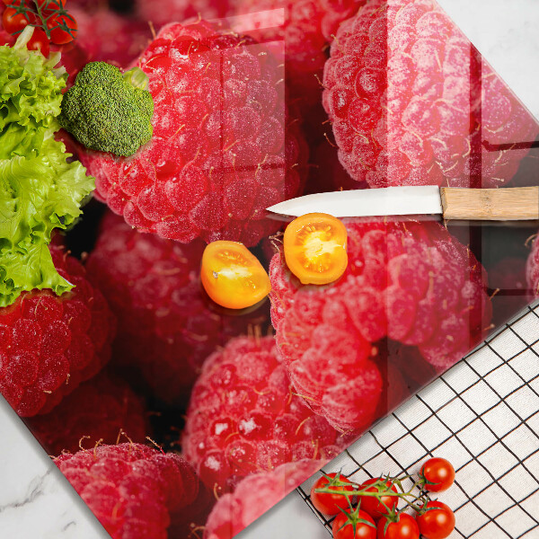 Kuchynská doska zo skla Malinové ovocie