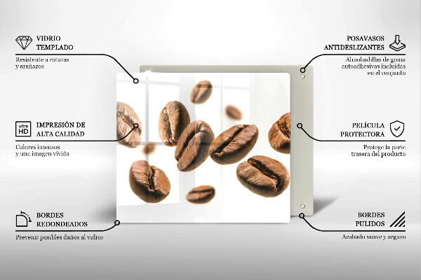 Kuchynská doska zo skla Kávové zrná