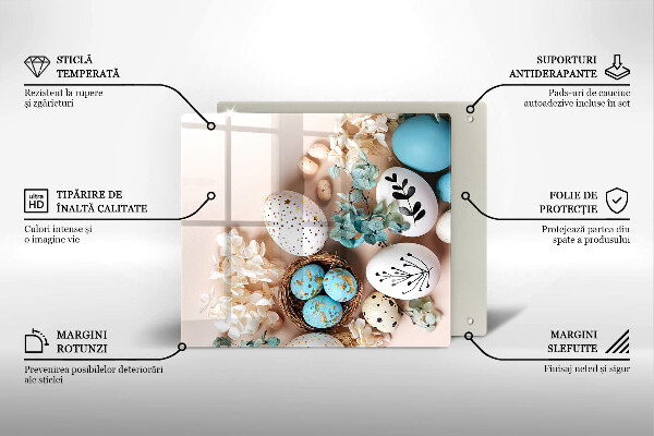 Kuchynská doska zo skla Veľkonočné ozdoby