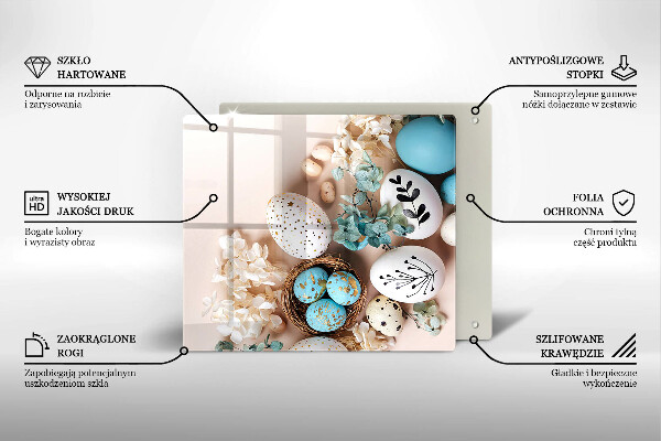 Kuchynská doska zo skla Veľkonočné ozdoby