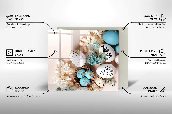 Kuchynská doska zo skla Veľkonočné ozdoby