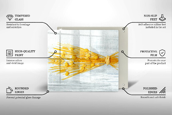 Kuchynská doska zo skla Cestoviny