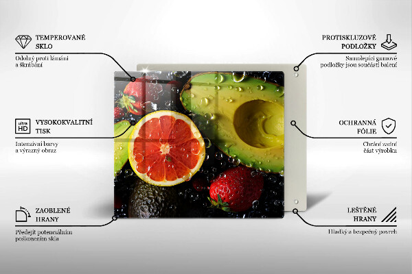 Kuchynská doska zo skla Ovocie a zelenina