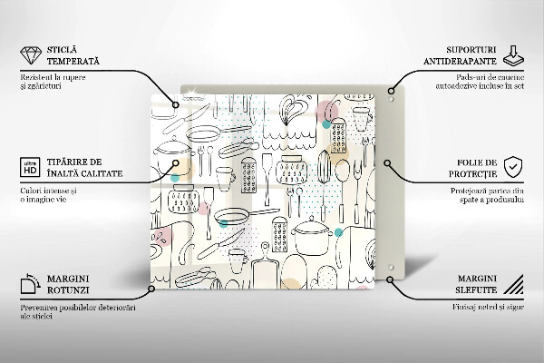 Sklenená doska na krájanie Kuchynské doplnky
