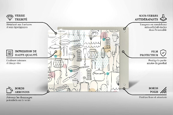 Sklenená doska na krájanie Kuchynské doplnky