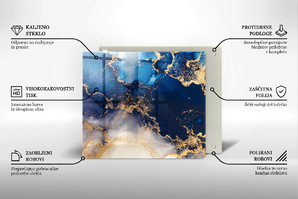 Sklenená doska na krájanie Mramorová abstrakcia