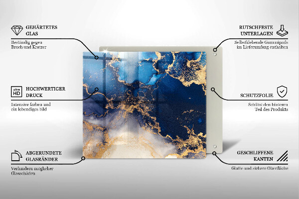 Sklenená doska na krájanie Mramorová abstrakcia