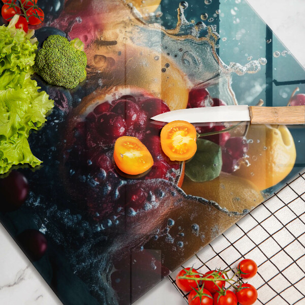 Sklenená doska na krájanie Ovocie vo vode