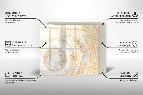 Sklenená doska na krájanie Textúra dreva