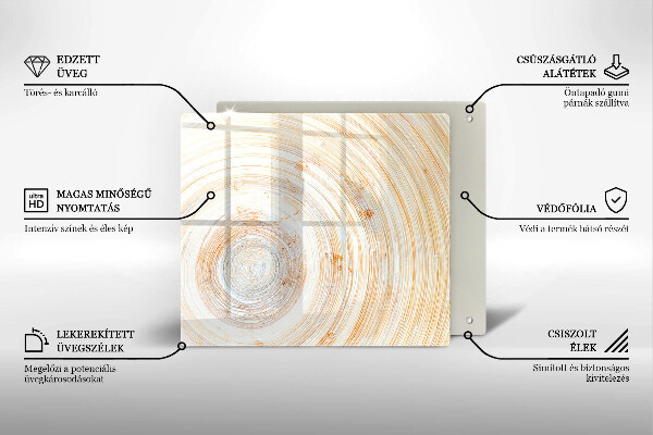 Sklenená doska na krájanie Textúra dreva