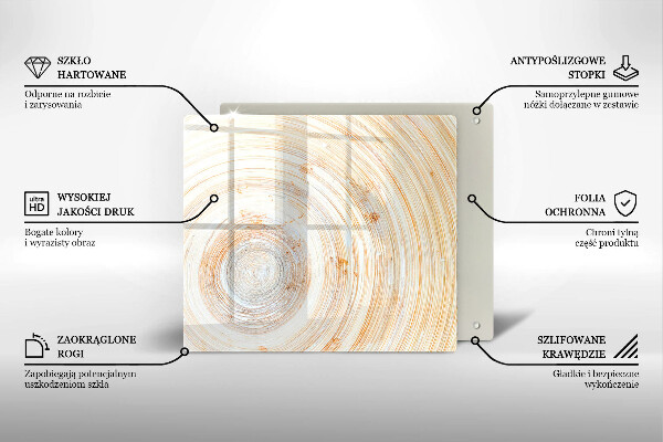 Sklenená doska na krájanie Textúra dreva