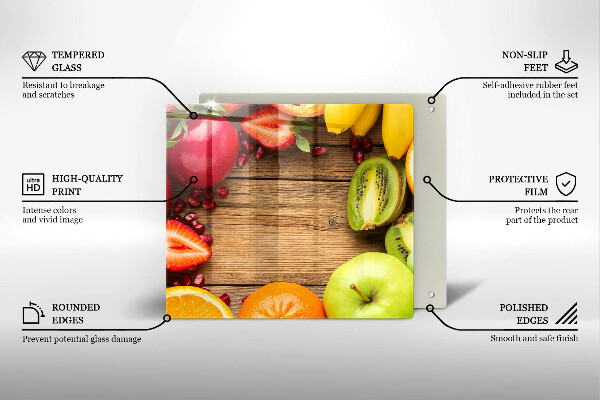 Sklenená doska na krájanie Čerstvé ovocie