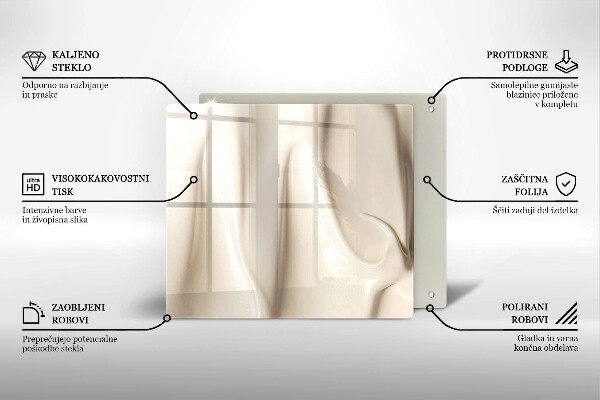 Sklenená doska na krájanie Krémová zmrzlina