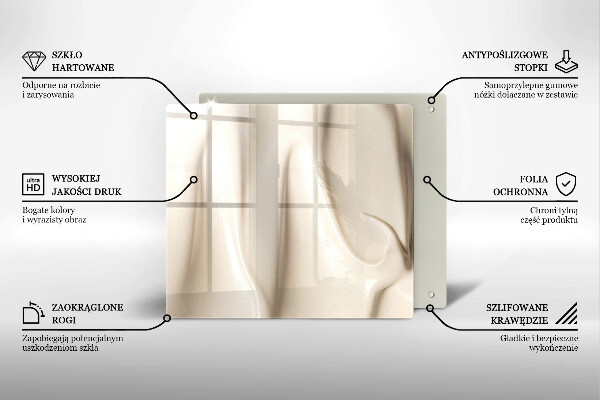 Sklenená doska na krájanie Krémová zmrzlina