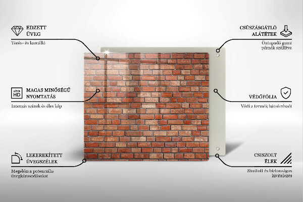 Sklenená doska na krájanie Murovaná stena