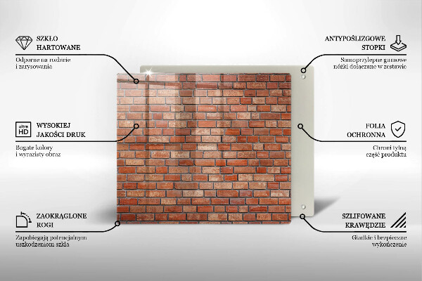 Sklenená doska na krájanie Murovaná stena