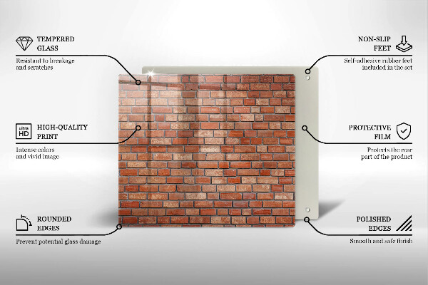 Sklenená doska na krájanie Murovaná stena