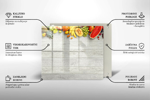 Sklenená doska na krájanie Ovocie na doskách