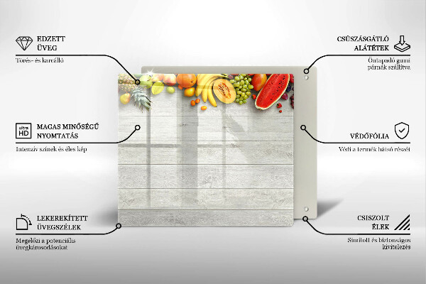 Sklenená doska na krájanie Ovocie na doskách