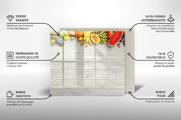 Sklenená doska na krájanie Ovocie na doskách