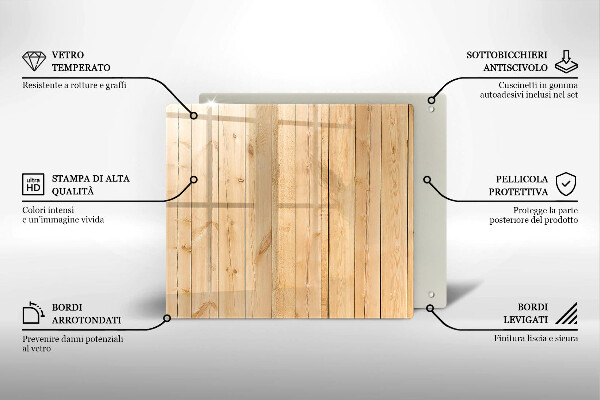 Sklenená doska na krájanie Jemné drevené dosky