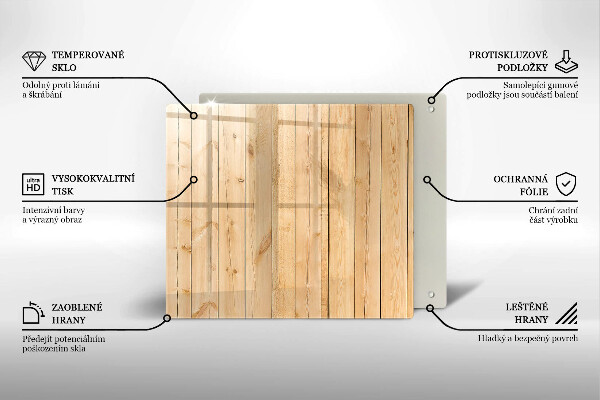 Sklenená doska na krájanie Jemné drevené dosky