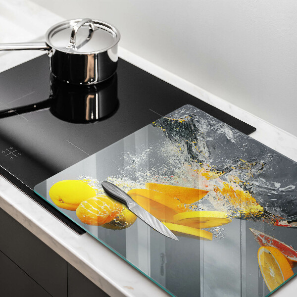 Sklenená doska na krájanie Citróny vo vode