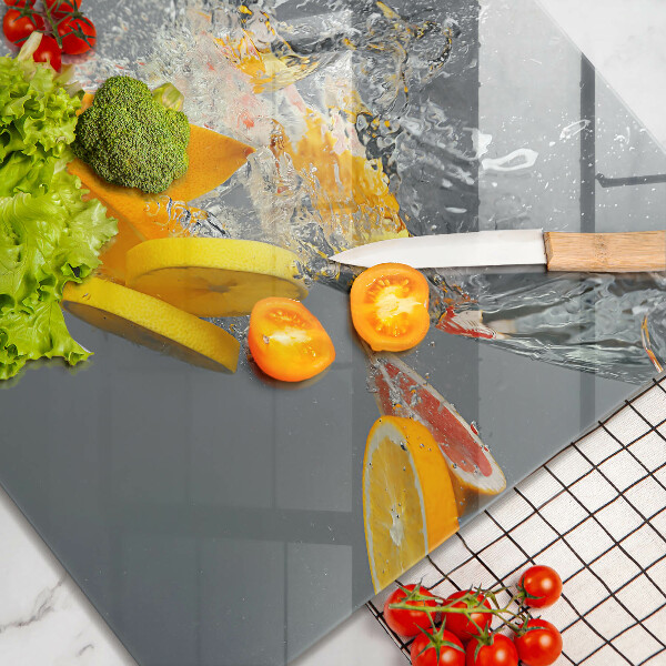 Sklenená doska na krájanie Citróny vo vode