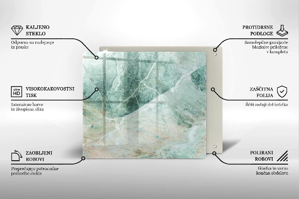 Sklenená doska na krájanie Kamenná štruktúra