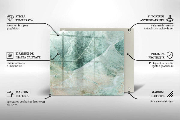 Sklenená doska na krájanie Kamenná štruktúra