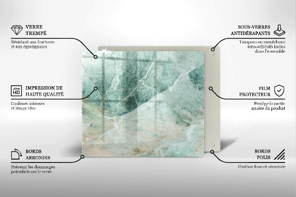 Sklenená doska na krájanie Kamenná štruktúra