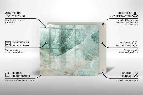 Sklenená doska na krájanie Kamenná štruktúra