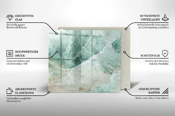 Sklenená doska na krájanie Kamenná štruktúra