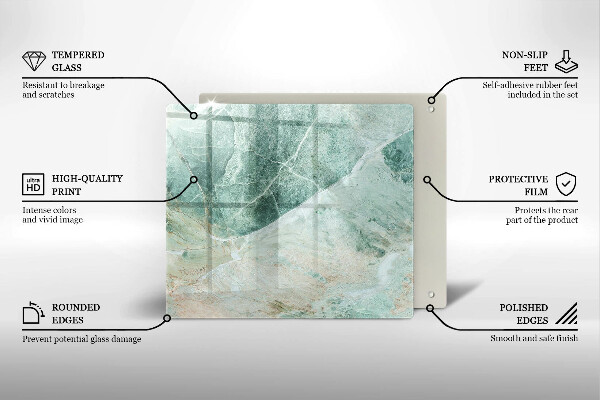 Sklenená doska na krájanie Kamenná štruktúra
